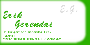 erik gerendai business card